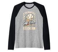 Soft Pitch You Should Have Gone for Ice Cream Raglan Baseball Tee