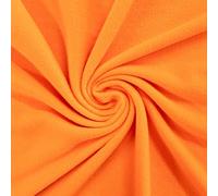Soft Plain Fleece Fabric, 300g/m2, 100% Polyester, Anti-Pilled, Lightweight Brushed Material, Many Colours Available (Hi-Vis (Orange), Sample)
