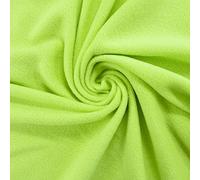 Soft Plain Fleece Fabric, 300g/m2, 100% Polyester, Anti-Pilled, Lightweight Brushed Material, Many Colours Available (Lime, Per Metre)