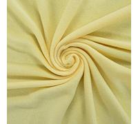 Soft Plain Fleece Fabric, 300g/m2, 100% Polyester, Anti-Pilled, Lightweight Brushed Material, Many Colours Available (Lemon, Per Metre)