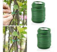 Soft Plant Ties Reusable Garden Wire 20m Green Strap Adjustable Plant Support Duty Flexible Fastener,for Indoor Outdoor Gardening Flower Stem Binder Vegetable Vine Tie(2pc)
