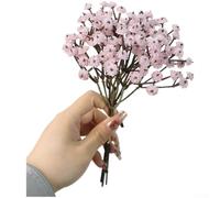 Soft Plastic Baby's Breath Flowers 21cm Flexible Stems(Light purple) | Lifelike texture, natural color gradients, soft plastic material, 21cm length, for ideal for elegant home accents