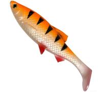Soft Plastic Bait, 12.5cm 21g Fishing Lure, T Tail Swimbaits with Fish Scale Texture, Realistic 3D Eyes for Bass Trout Perch, PVC Material for Freshwater Saltwater Anglers(B)