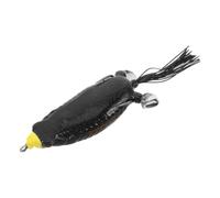 Soft Plastic Frog Bait with Twin Blades for Bass Fishing | Weedless Floating Surface Use, Bright Skirt Appeal, Lifelike Shape for Rivers and Lakes, Black
