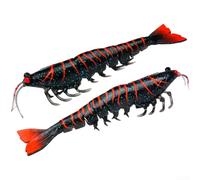 Soft Plastic Shrimp Bait 22g 37g For Saltwater Fishing With Multi Joint Structure Flexible Body And Enhanced Underwater Attraction(C-2pcs)