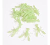 Soft Plastic Shrimp Bait 5.2cm 20pcs Red Glow | Luminous inner hook, glows in dark, night fishing ready, 5.2cm size, 20 pieces per pack