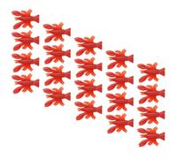Soft Plastic Shrimp Bait 5.2cm 20pcs Red Glow | Luminous inner hook, glows in dark, night fishing ready, 5.2cm size, 20 pieces per pack