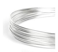 Soft Plated Aluminium Wire for Jewelry Making Craft Supply, 0.5mm Thin Gauge Beading Wire, DIY Bracelet Craft Accessories, 5m per Pack, 10 Colors(Silver)