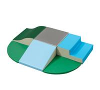 Soft Play Foam Blocks Multi-colour 50x50x98cm 6pc Kids Climbing Shapes Set Vinyl