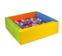 Soft play, home, indoor, outdoor, + 200 balls (Ball pit/balls colour: yellow, green, orange/transparent, pink, grey, silver, pastel))