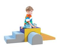 HOMCOM Baby Soft Play Set for Toddlers 12-36 Months 4 Piece Blue