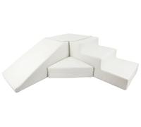 Soft play, slide, stairs, foam, indoor, outdoor, set, kids, baby (colour: white)