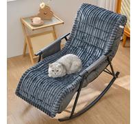 Soft Plush Armchair Protectors, Non-Slip Armrest Covers, Fluffy Faux Fur Recliner Chair Cover Washable Sofa Covers Fluffy Couch Covers for Pets,Blue,50 * 180cm