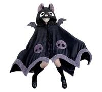 Soft Plush Bat Cloak Hoodie - Bat Blanket Cloak, Winged Costume Blanket, Warm Comfortable Wrap, Fun Halloween Apparel | For Kids Teens Adults Men Women Pajama Lounge Party Cosplay Sleepwear Use
