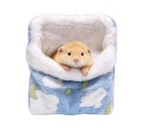 Soft Plush Cage Ferret Hammock Warm Thickened Cute Accessories | Hedgehog Cage Ferret Hammock for Hedgehog Rabbit Hamster Phalanger Flying Mouse Enrichment Blue