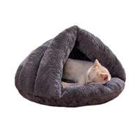 Soft Plush Cat Cave Bed Cuddle Nest Bed Semi-Closed Winter Warm Pet Bed Puppy Dog Calming Bed Cozy Sleeping Bag for Small Dog Cat Kitty Bunny Rabbit