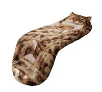 Soft Plush Cat Sleeping Bag 175 x 80 cm 520 g | Travel Blanket with Envelope for Adults | Machine Washable Warm Sack for Camping, Dorms and Home | Cozy Holiday Gift for