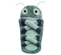 Soft Plush Caterpillar Sleeping Bag, Adorable Cartoon Caterpillar-Style Wearable Sleep Sack, Easy-to-use zipper design, great for daily sleep, nap time, camping and travel for all-round cozy (C)