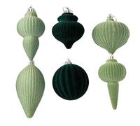 Soft Plush Christmas Balls Set for Holiday Decor Joyful Flocked Ornaments for Trees and Garlands for Wreaths (B)