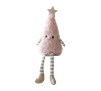 Soft Plush Christmas Tree Doll for Holiday Home Decorating with Detailed Craftsmanship and Seasonal Design (Pink)