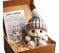 Soft Plush Easters Bunnies Decorative Box Soft Animal Rabbits Rings for Memorable Gift Giving Bunnies Keychains