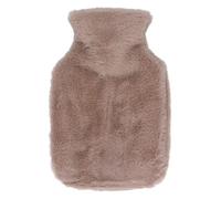 Soft Plush Hot Water Bottle Anti Scald Warm Water Bag for Hands Dark Coffee