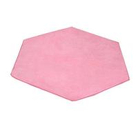 Soft Plush Kids Tent Carpet Rug Pad Bedroom Cushion Hexagonal Pink | Plush material,soft touch,easy to use,fits kids tent,playhouse,bedroom,living room,size approx 140x120cm