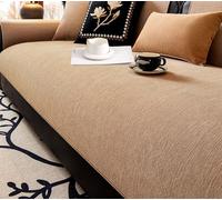 Soft Plush Non Slip Sofa Cover Versatile & Stylish for Home Décor Modern Colors Available (Khaki Brown 110 x 160 cm)