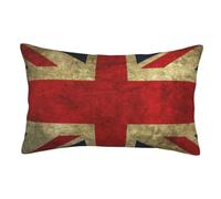 Soft Plush Pillow Cover For Sofa & Bed, British Flag, Standard Furry Throw Pillow Case 35x50 cm, Decorative Cushion Cover For Bedroom Living Room Decor, Hidden Zipper Pillowcases For All Seasons