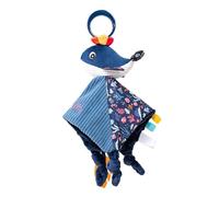 Soft Plush Sea Animal Baby Soothing Toy with Built-in Teether and Crinkle Paper for Sensory Development Multifunctional Baby Soothing Accessory