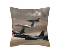 Soft Plush Throw Pillow Cover For Couch, With Double-Sided Print, War Plane, Square Decorative Cushion Case, Machine Washable Pillowcase With Hidden Zipper, No Pilling Pillow Sham For Home Decor