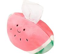 Soft Plush Tissue Box, Cartoon Watermelon Pineapple Stuffed Plush Tissue Holder Napkin Box for Room Car Decor