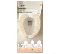 Soft Plush Toilet Seat Cover Pads U Shaped Zipper Style Warm Cushion for Winter Bathroom Comfort 40x16cm(B)