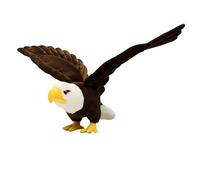 Soft Plush Toy Bald Eagle Doll - Stuffed Cartoon Bird of Prey with Outstretched Wings and Yellow Beak, 60cm Fluffy Animal Plush for Kids, Nature Learning, and Unique Wildlife Home Decoration
