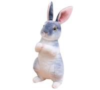 Soft Plush Toy Bunny Doll - Stuffed Cartoon Realistic Standing Rabbit with Short Fur and Adorable Details, Cute Plush Doll for Kids Room Decor, Collectible and Playtime Friend, 20cm