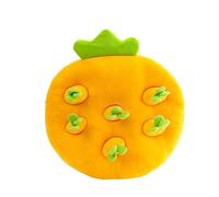 Soft Plush Toy Fruit Pillow Doll - Stuffed Cartoon Interactive Carrot Pulling Game Cushion for Kids, 30x26cm Educational Plush Play Mat for Toddler Learning, Parent-Child Fun, and Room Decoration