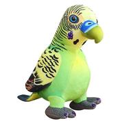 Soft Plush Toy Parrot Doll - Stuffed Cartoon Budgie with Bright Green and Yellow Feathers, 25cm Realistic Small Bird Plush for Kids, Nature Learning, Room Decoration, and Fun Photo Props