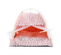 Soft Plushie Pet Tent Kitten Dog Bed With Removable Pillow Comfortable And Warm Pet Teepee Tent For Indoor Use