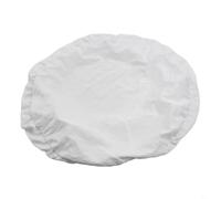 Soft Polyester Spandex Round Stool Cover White 30-40cm(4)
