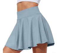 Soft Polyester Spandex Shorts Women's Breathable (Blue Grey L)