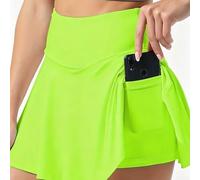 Soft Polyester Spandex Shorts Women's Breathable (Green XL)