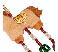 Soft Pony Keychain - Scarlet Pendant Figurine Accessory, Crimson Moon Celebration Pendant | Durable Padded Mascot Equine Festive Gift Entrance Railing of the C