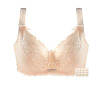 Soft Post Mastectomy Bra Silicone Prosthesis Pocket Smoothing Lace Comfort Adjustable Straps Four Back Hook Closure, 301-single-bra,-li, 95B