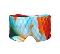Soft Pretty Koi Fish Print Eyes Cover with Adjustable Strap for Sleeper Night Sleeping Work Nap and Yoga