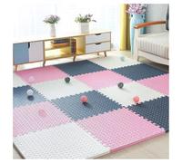 Soft Protective Foam Floor Tiles Waterproof Interlocking Puzzle Mat | 11.8" x 11.8" Durable Wear Layer, Scratch Proof Surface, Cuttable Design for Workshop, Fitness Room(Color7,12+12+12PCS)