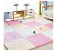 Soft Protective Foam Floor Tiles Waterproof Interlocking Puzzle Mat | 11.8" x 11.8" Durable Wear Layer, Scratch Proof Surface, Cuttable Design for Workshop, Fitness Room(Color3,6+6+6PCS)
