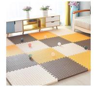 Soft Protective Foam Floor Tiles Waterproof Interlocking Puzzle Mat | 11.8" x 11.8" Durable Wear Layer, Scratch Proof Surface, Cuttable Design for Workshop, Fitness Room(Color8,6+6+6PCS)
