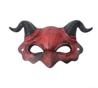 Soft PU Foam Devil Mask with Horns for Party Comfort(The Devils red face)