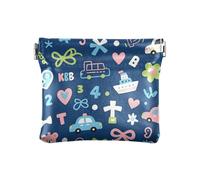 Soft PU Leather Coin Purse, Spring Clasp Mini Pouch with Fleece Lining for Cards Jewelry Keys Daily Use（Cool Fairy Tale Patterns)