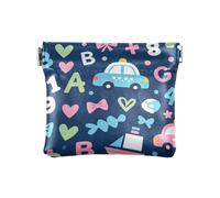 Soft PU Leather Coin Purse, Spring Clasp Mini Pouch with Fleece Lining for Cards Jewelry Keys Daily Use（Cartoon Fairy Tale Patterns)